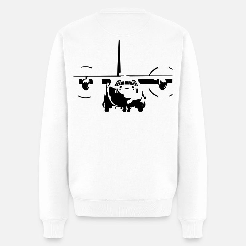 C-130 Hercules - Männer Premium Bio Pullover - Weiß