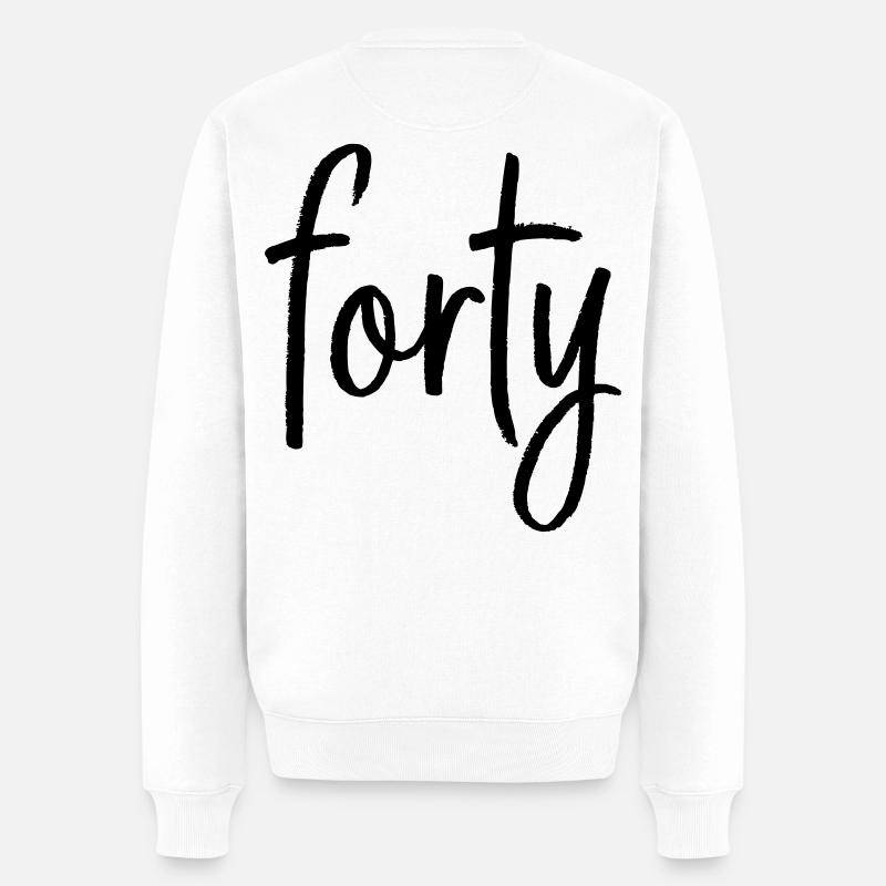 forty 40 Geburtstag Jubiläum Geschenk - Männer Premium Bio Pullover - Weiß