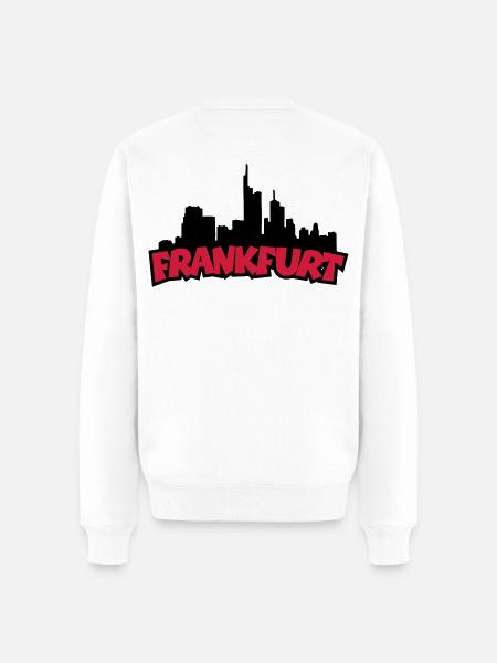 Frankfurt Skyline (Black / Red) - Men's Premium Organic Jumper - white