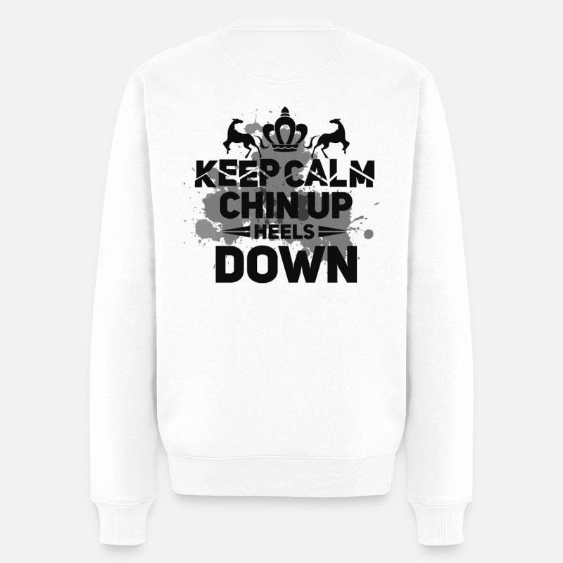 Pferd - Männer Premium Bio Pullover - Weiß