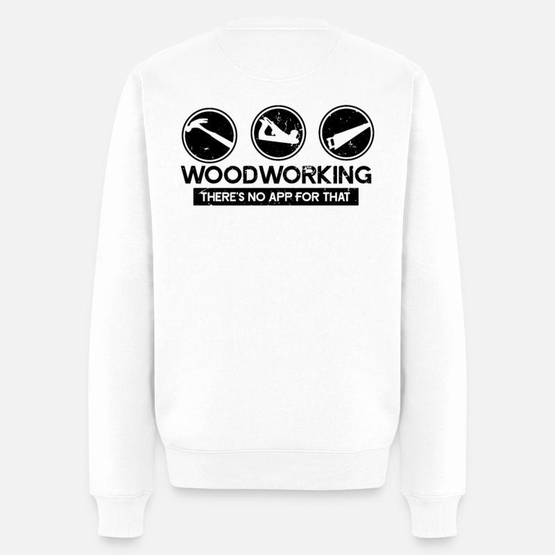 Schreiner Holzbearbeiter Geschenk - Männer Premium Bio Pullover - Weiß
