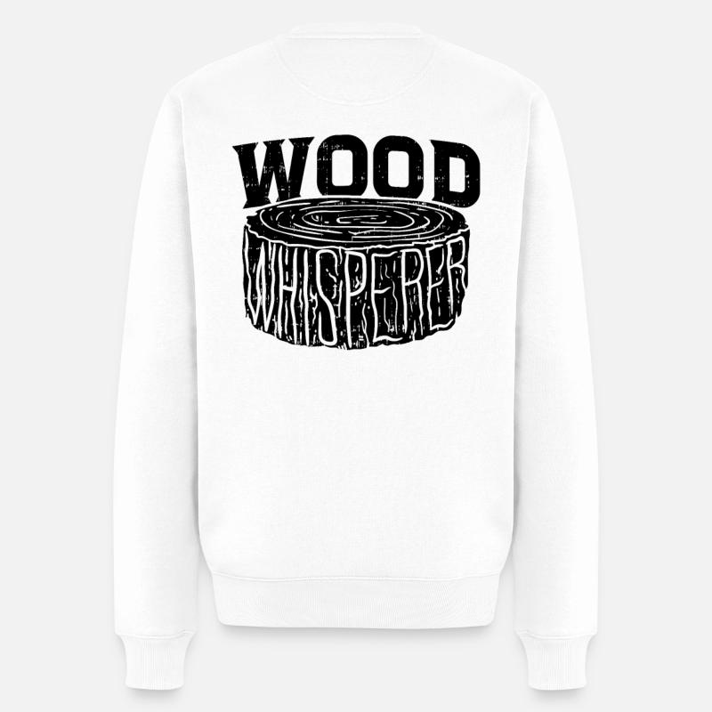 Holz Flüsterer Schreiner Handwerker Geschenkidee - Männer Premium Bio Pullover - Weiß