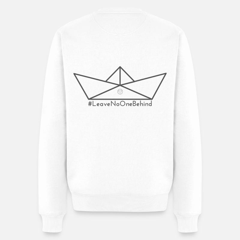 #LeaveNoOneBehind - Männer Premium Bio Pullover - Weiß