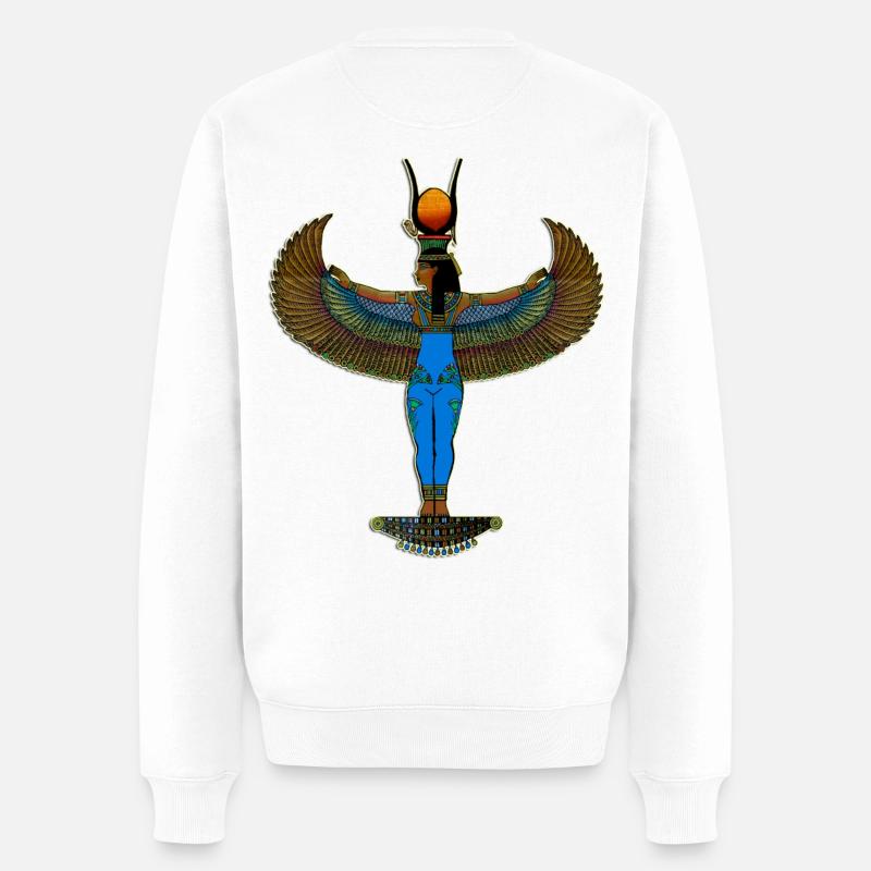 DEESSE ISIS STEHENDE KREATION Louis RUNEMBERG ©Adagp - Männer Premium Bio Pullover - Weiß