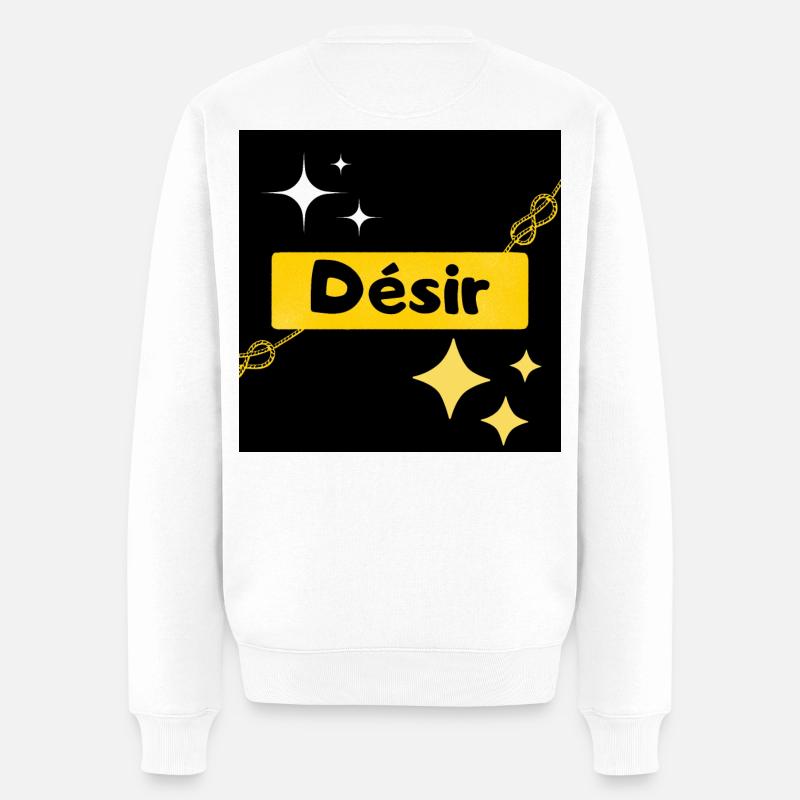 Begehren - Männer Premium Bio Pullover - Weiß