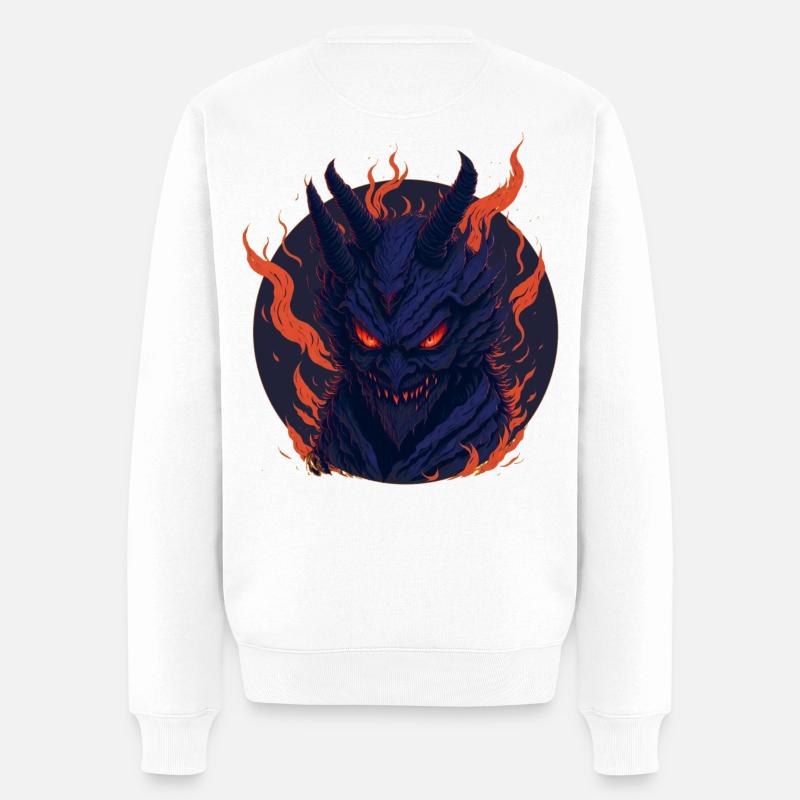 Lucifer - Männer Premium Bio Pullover - Weiß