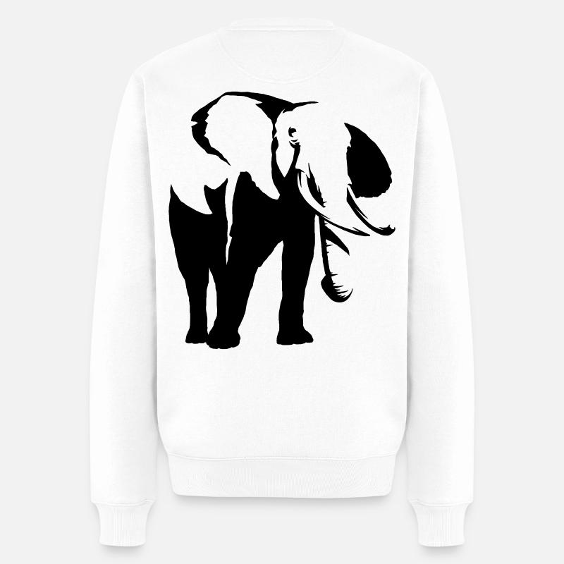 Eléphant d’Afrique - Pull Premium bio Homme - blanc