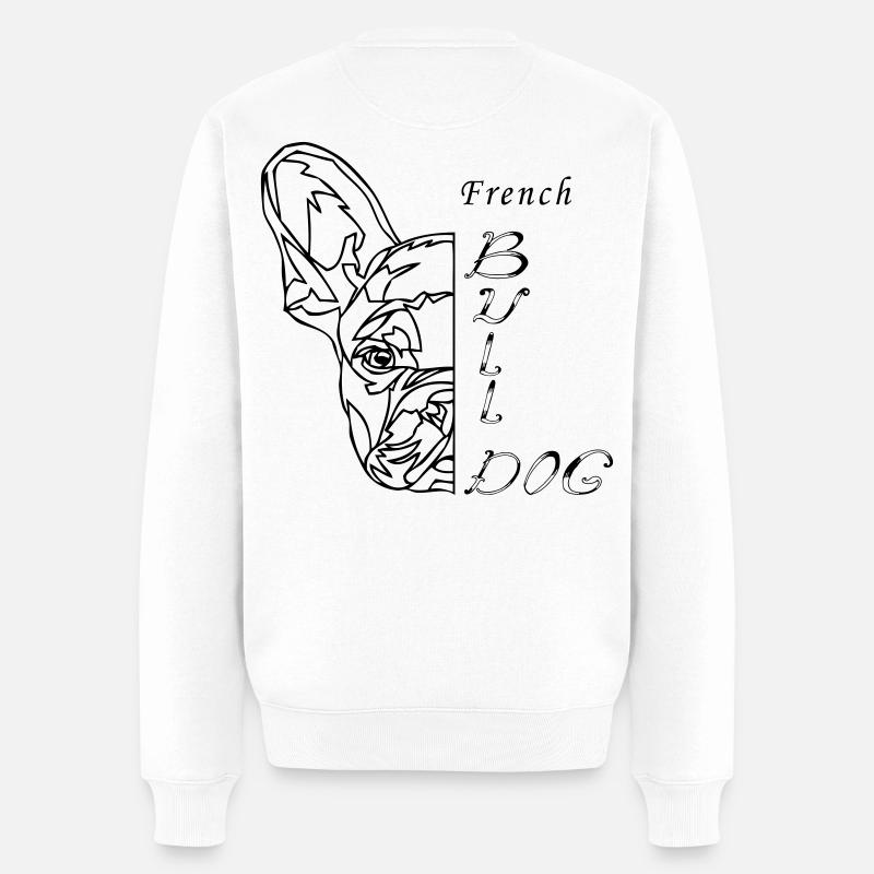 French Bulldog - Männer Premium Bio Pullover - Weiß
