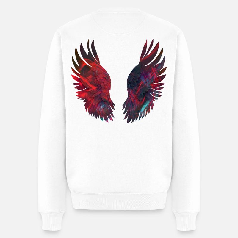 Ailes de Feu Luminescentes - Pull Premium bio Homme - blanc