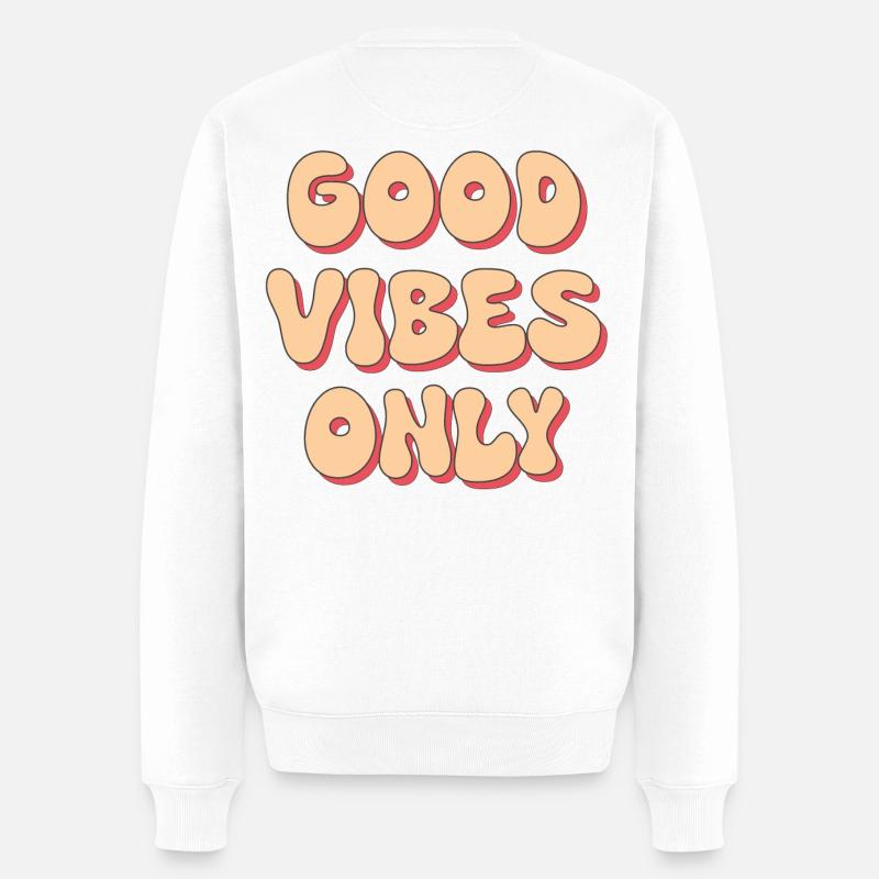 Gute Laune - Männer Premium Bio Pullover - Weiß