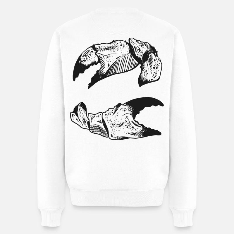 Nordisch aus Leidenschaft – Krabben-Style! - Männer Premium Bio Pullover - Weiß