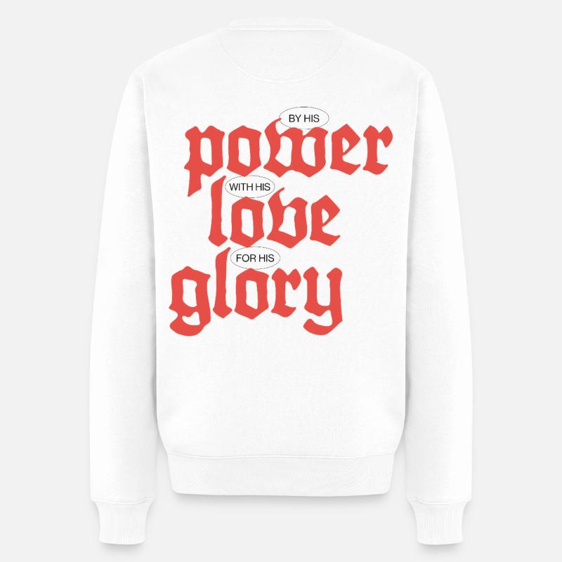 Pouvoir, Amour et Gloire | Blanc - Pull Premium bio Homme - blanc