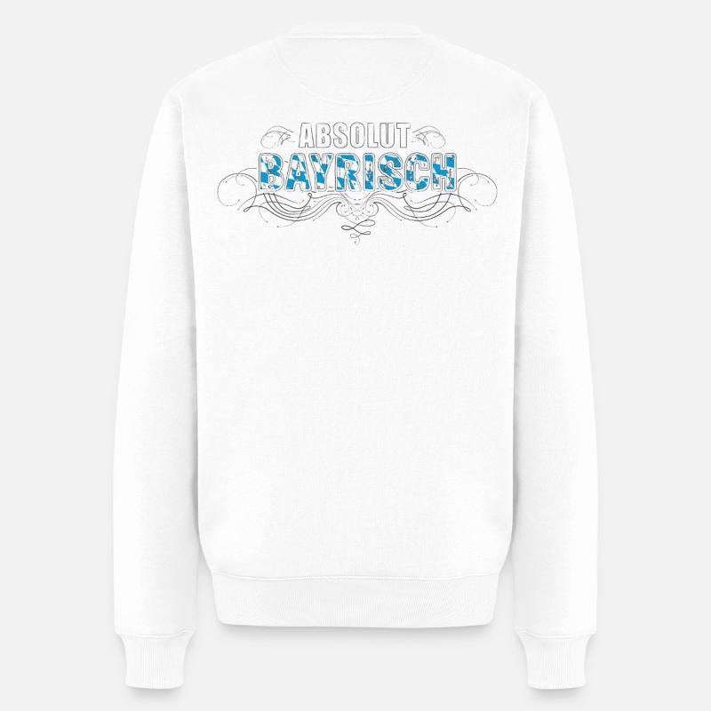 ABSOLUT BAYRISCH - TOP DESIGN - Männer Premium Bio Pullover - Weiß