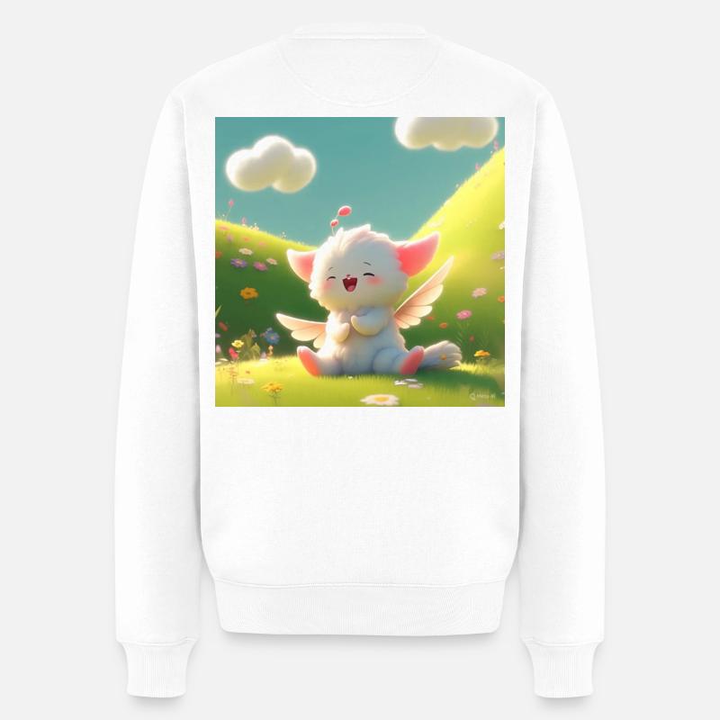 Entwurf - Männer Premium Bio Pullover - Weiß