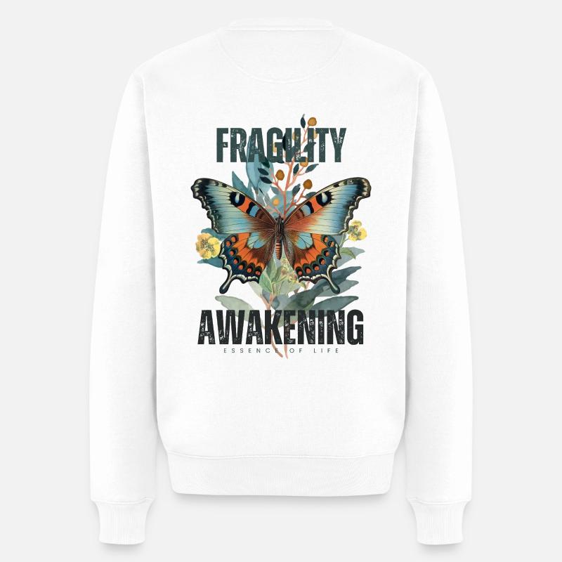 Sjæl vågner - Økologisk premium-sweatshirt til mænd - hvid