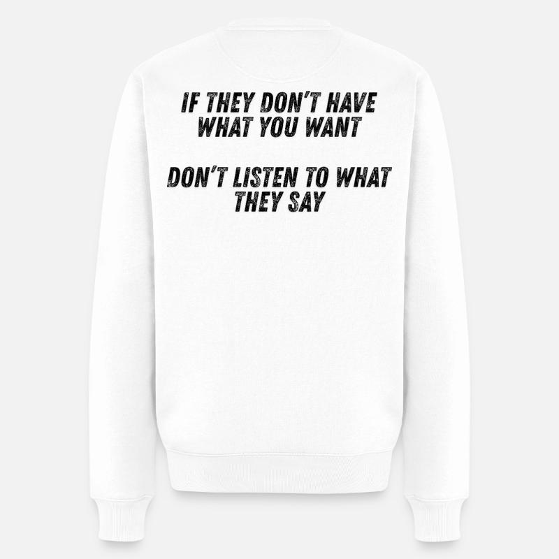 Motivation - Männer Premium Bio Pullover - Weiß