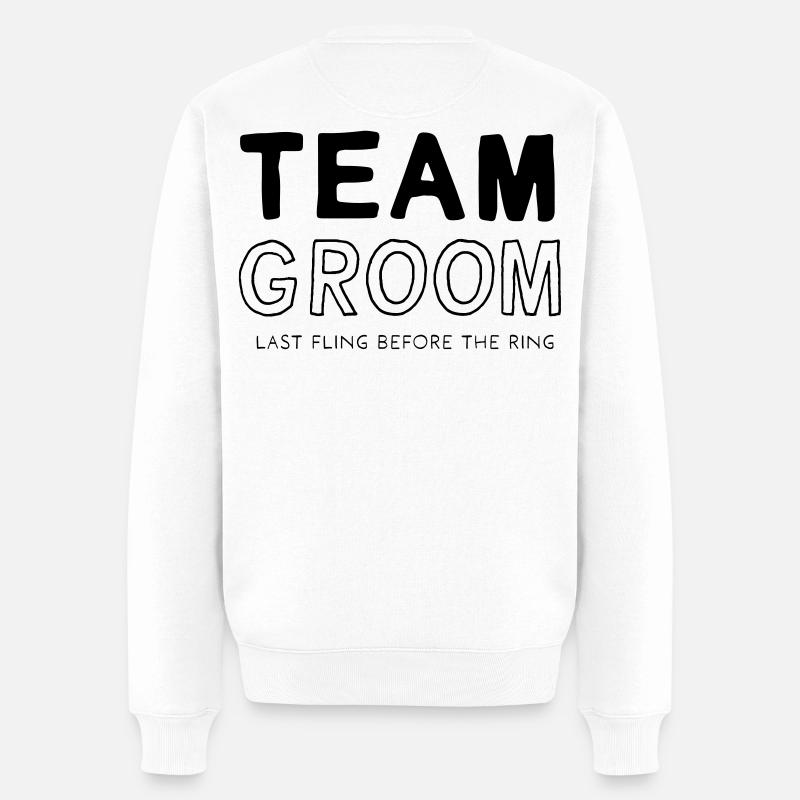 Team Groom - Männer Premium Bio Pullover - Weiß