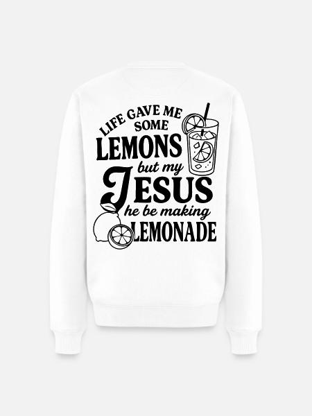 Life gave me lemons - Men's Premium Organic Jumper - white