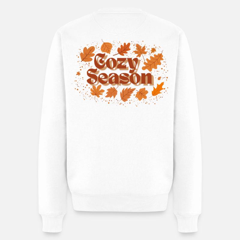 Automne Confortable Saison Motif Design - Pull Premium bio Homme - blanc