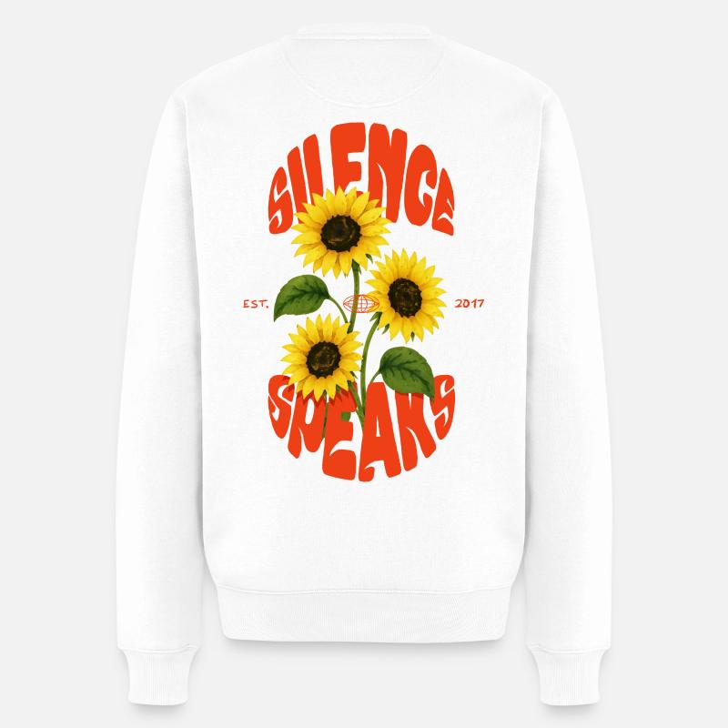 Le silence parle - Pull Premium bio Homme - blanc
