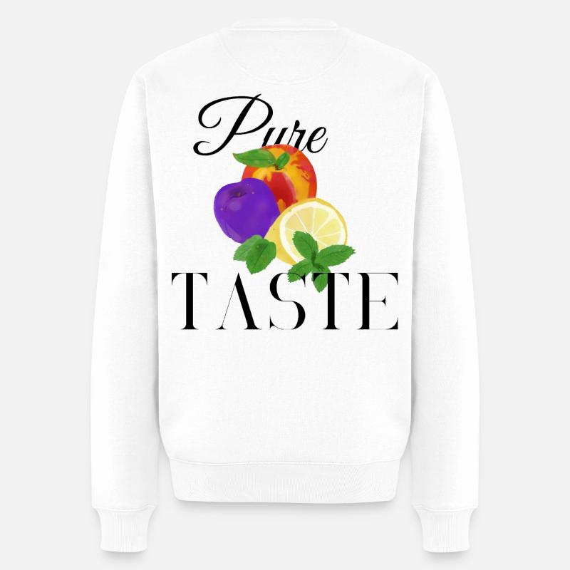Fruchtpalette mit reinem Geschmack - Männer Premium Bio Pullover - Weiß