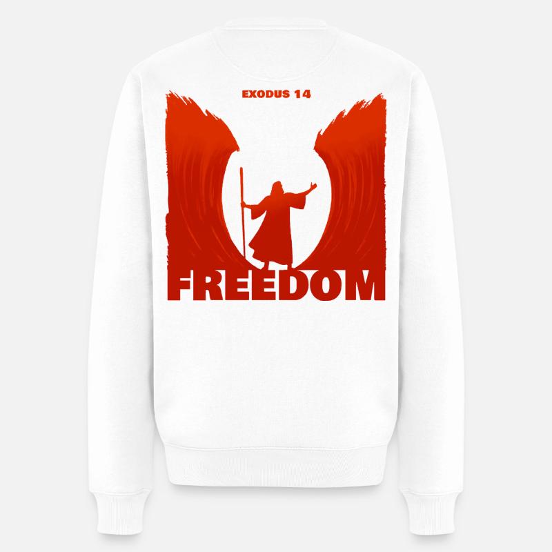 Exode : la liberté - Pull Premium bio Homme - blanc