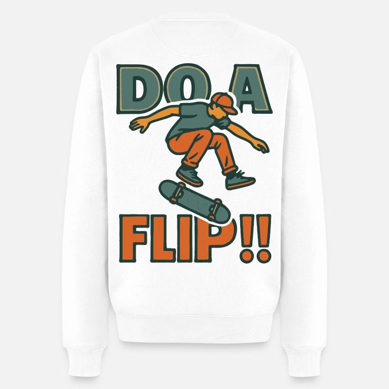 Machen Sie einen Flip DO - Männer Premium Bio Pullover - Weiß