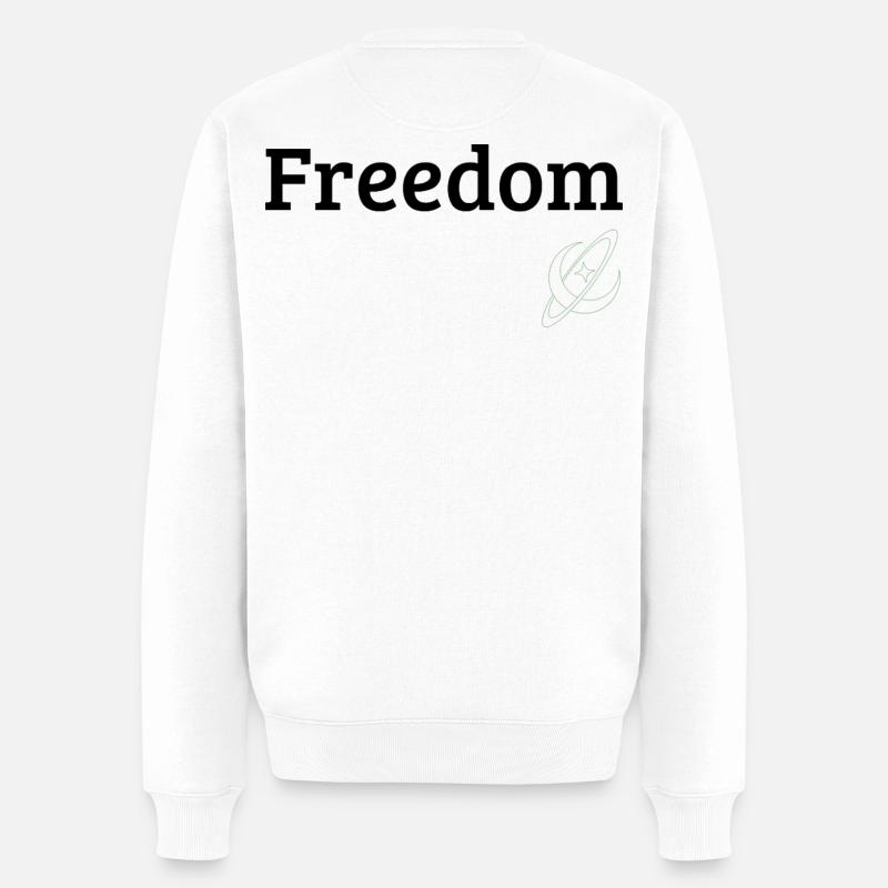 Freedom - Männer Premium Bio Pullover - Weiß