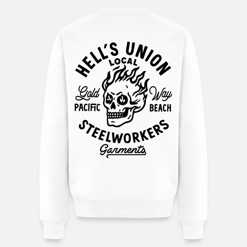 Hell's Union - Pull Premium bio Homme - blanc