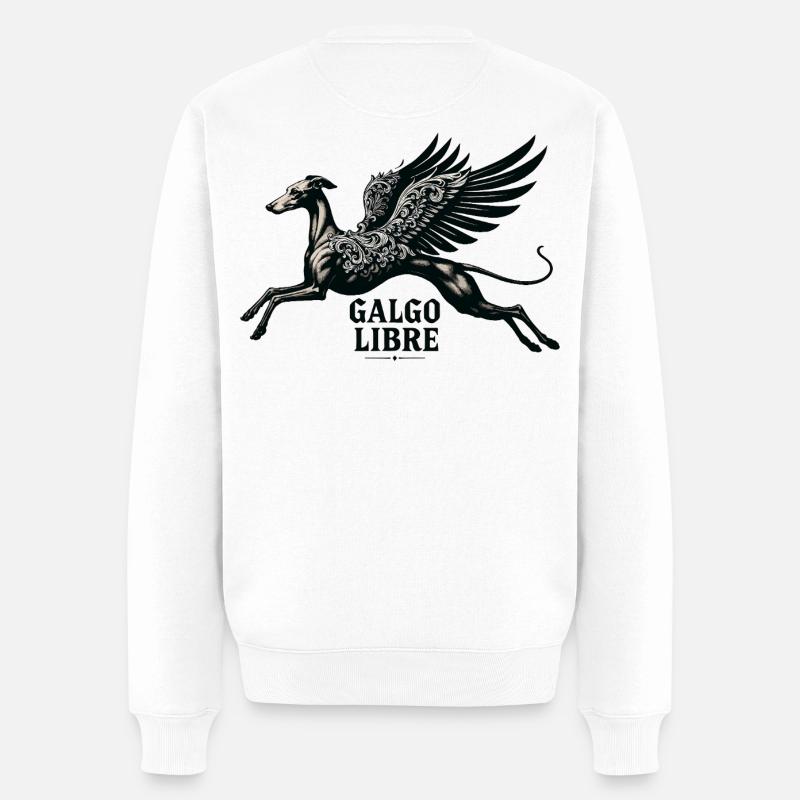 Galgo Libre Nr1  - Männer Premium Bio Pullover - Weiß