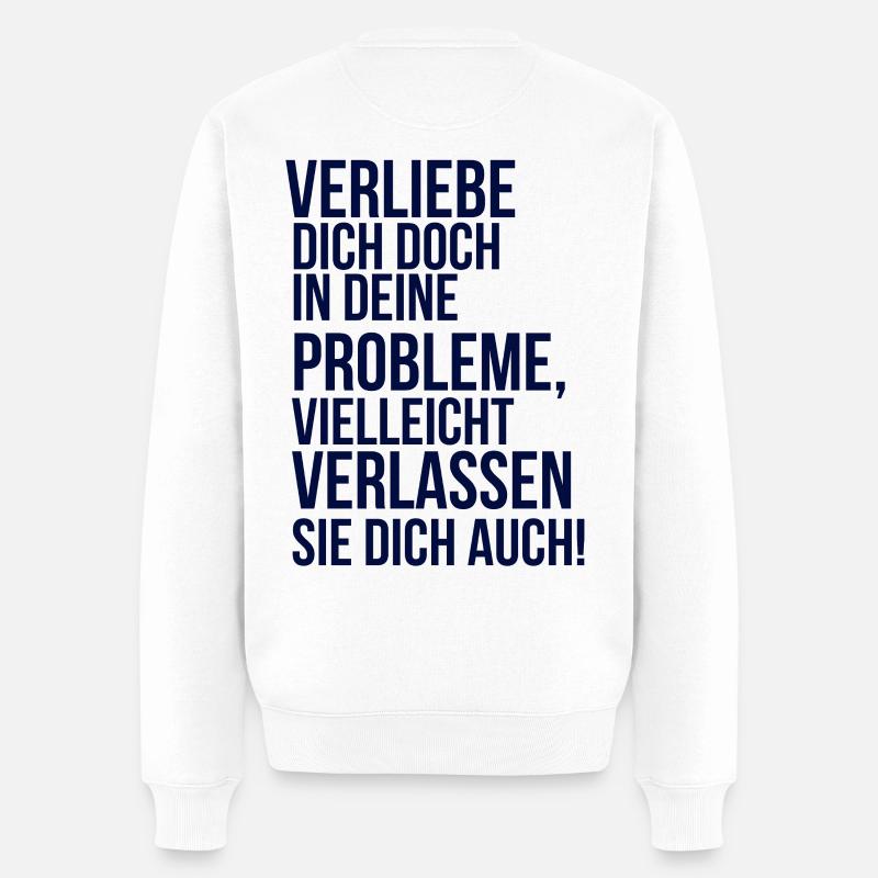  about going wild - verliebe dich in deine Problem - Männer Premium Bio Pullover - Weiß