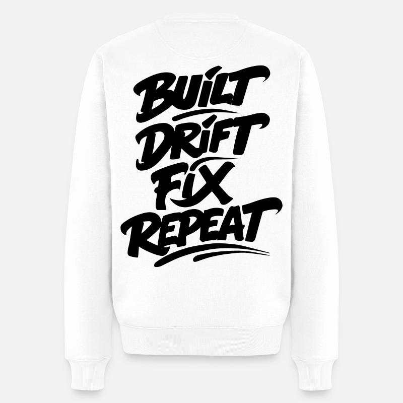Build Drift Fix Repeat v2 - Pull Premium bio Homme - blanc