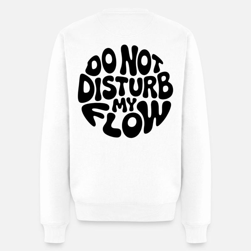 Störe meinen Fluss nicht schwarz gebrannt - Männer Premium Bio Pullover - Weiß