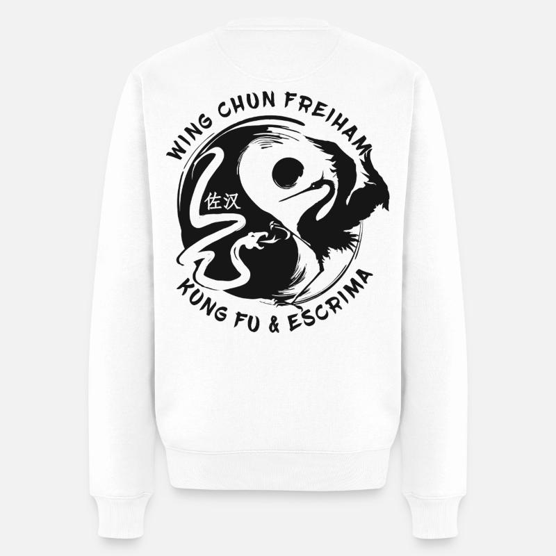 Wing Chun Kung-Fu - Pull Premium bio Homme - blanc