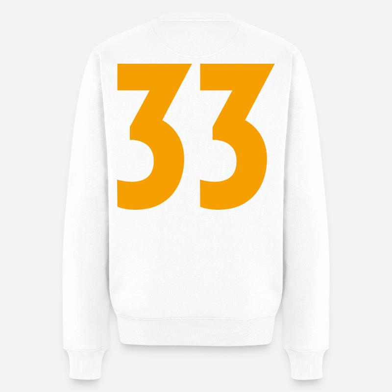 33 - Männer Premium Bio Pullover - Weiß