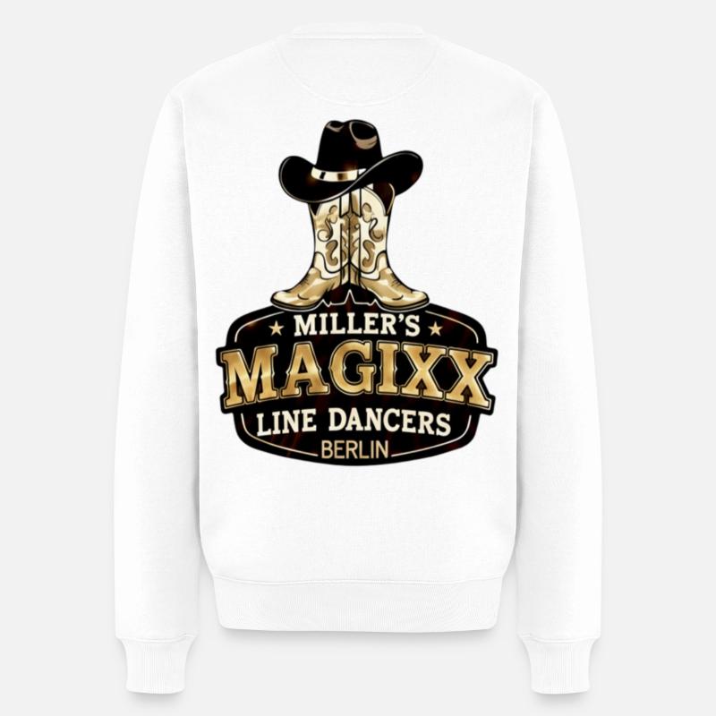 Miller's Magixx Line Dancers - Männer Premium Bio Pullover - Weiß