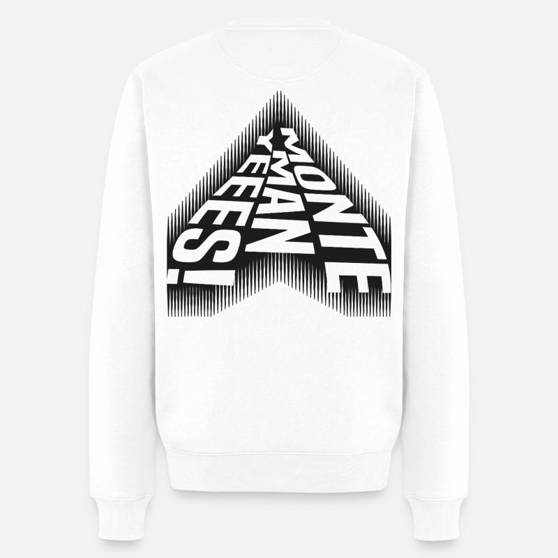 Monte Man Yeees - Diction cool - Pull Premium bio Homme - blanc
