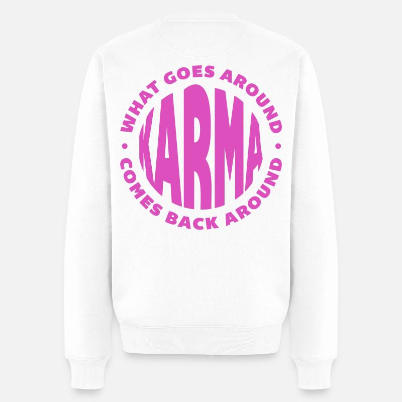 karma - Men's Premium Organic Jumper - white