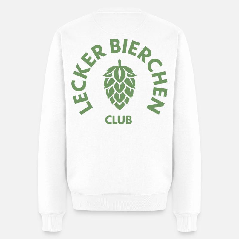 Lecker Bier - Männer Premium Bio Pullover - Weiß