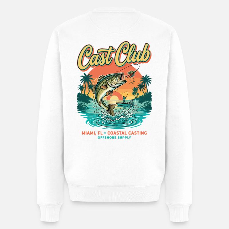 Cast Club Miami - Männer Premium Bio Pullover - Weiß