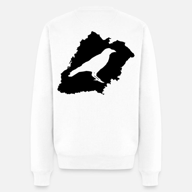 Kiersper Rauk mit Stadtsillhouette schwarz - Männer Premium Bio Pullover - Weiß