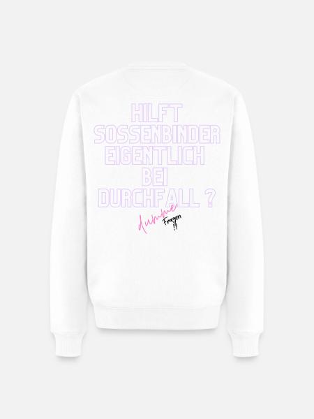 Durchfall Humor Neontext - Männer Premium Bio Pullover - Weiß