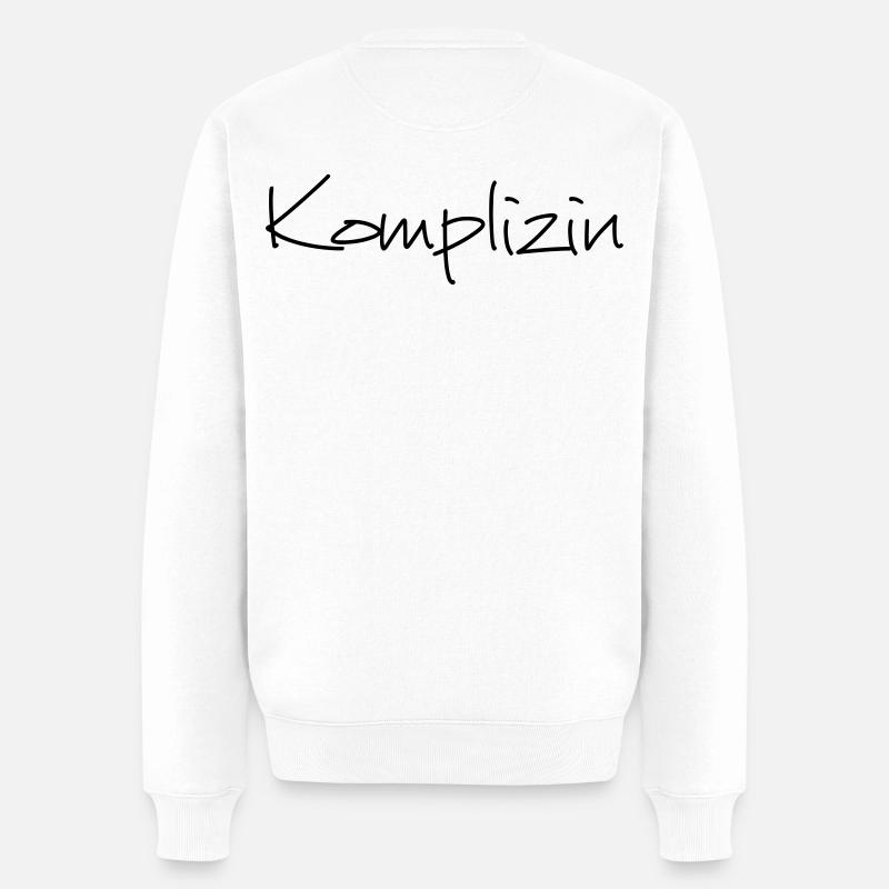 Komplizin Junggesellenabschied Freundin - Männer Premium Bio Pullover - Weiß