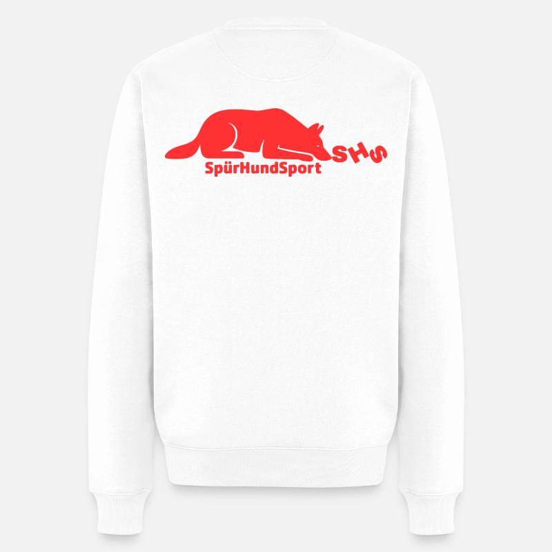 SHS Logo rot - Männer Premium Bio Pullover - Weiß