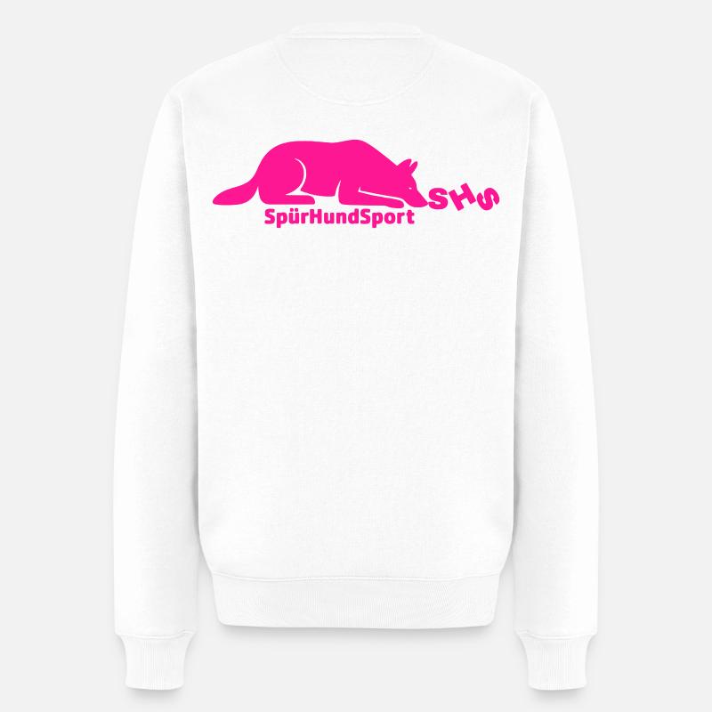 Logo SHS rose - Pull Premium bio Homme - blanc