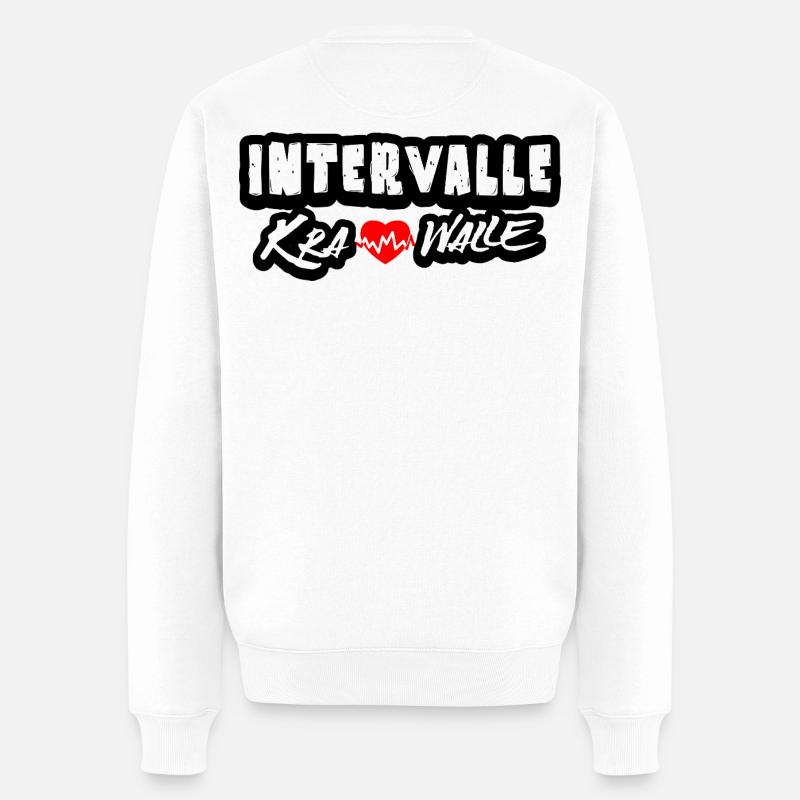 Intervalle Krawalle - Männer Premium Bio Pullover - Weiß