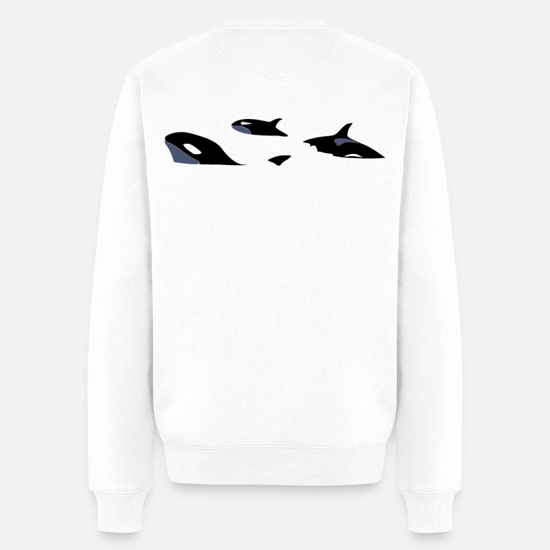 Orcas - Männer Premium Bio Pullover - Weiß