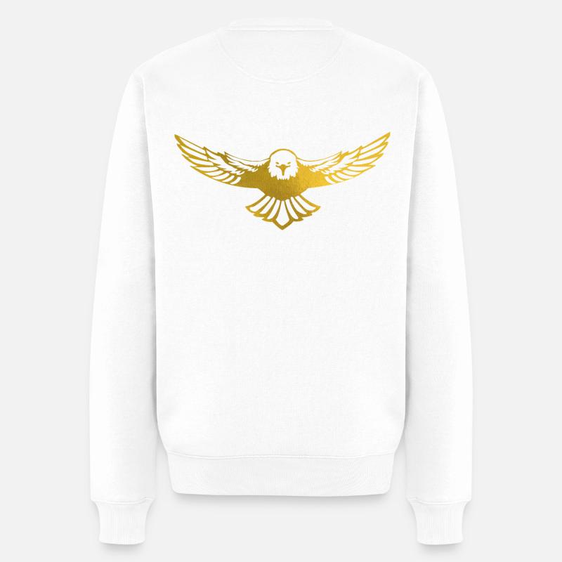 Aigle en or - Pull Premium bio Homme - blanc