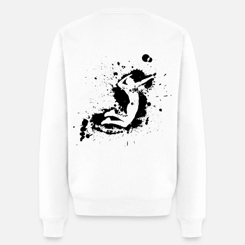 Volleyball Spike Man Noir - Pull Premium bio Homme - blanc