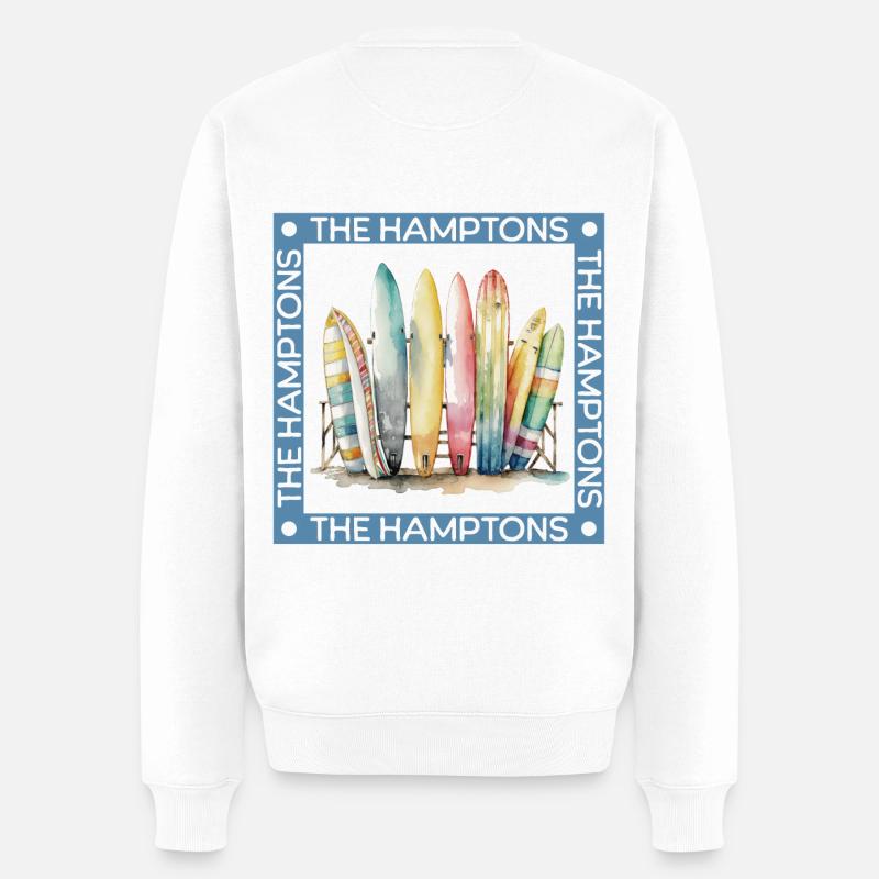 The Hamptons surfing - Pull Premium bio Homme - blanc